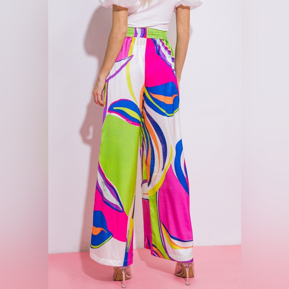 Flying Tomato Colorblock Abstract Maxi Skirt - Pink Green Blue - Picture 3 of 4